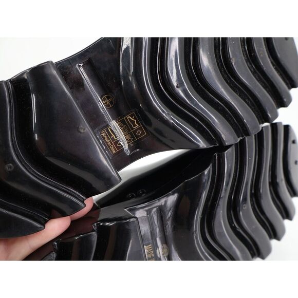 Free People High Street Water Resistant Rain Boot Black Size 37 6 Rubber Slip On - Picture 10 of 11